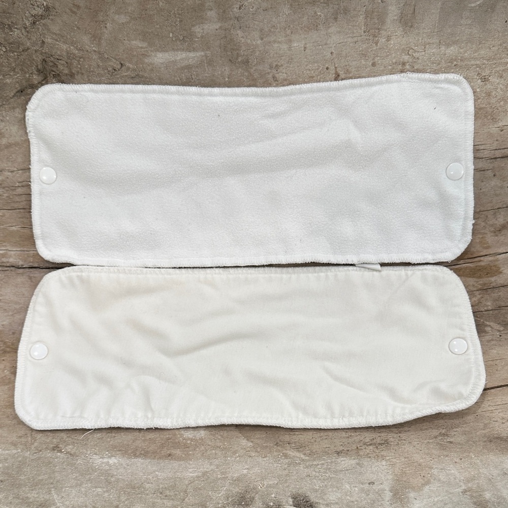 Thirsties DUO large cloth diaper inserts. Pair of snapped inserts USED